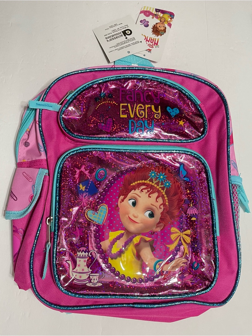 Tinkerbell Fairies Black Pink Small Toddler 12" Backpack Disney,New with Tag!